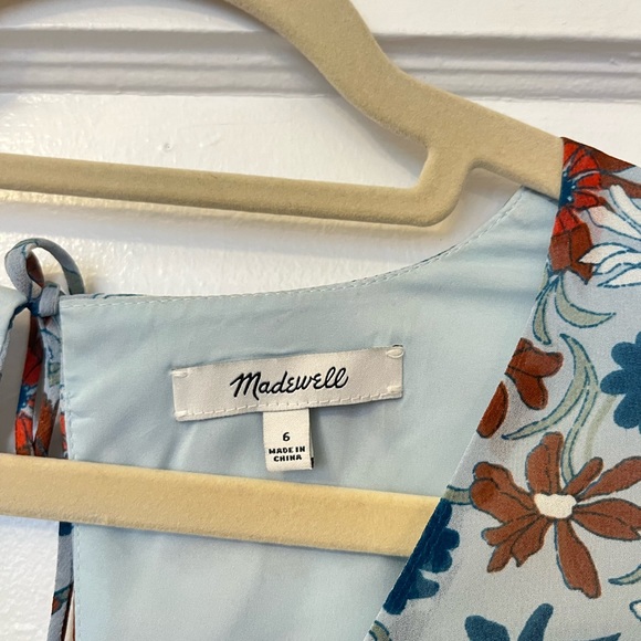 Madewell Open-Back Mini Dress in Wildflower Garden - Picture 7 of 9